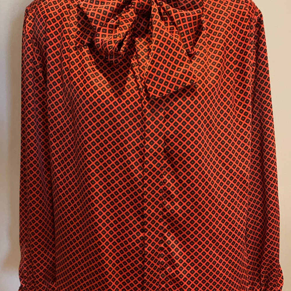 Vintage black n red blouse size 14 - Picture 4 of 6